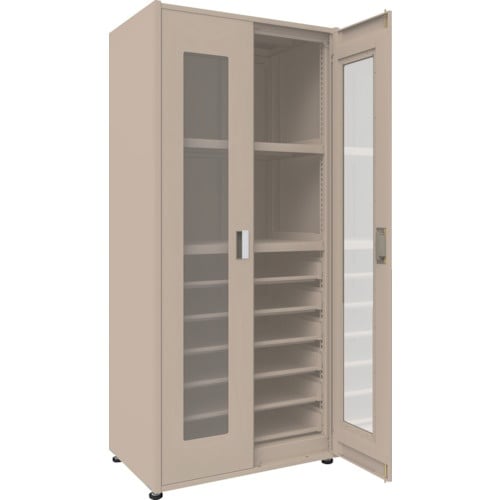 TRUSCO M3型ユニット中量棚 両開きアクリル