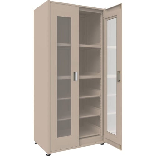 TRUSCO M3型ユニット中量棚 両開きアクリル