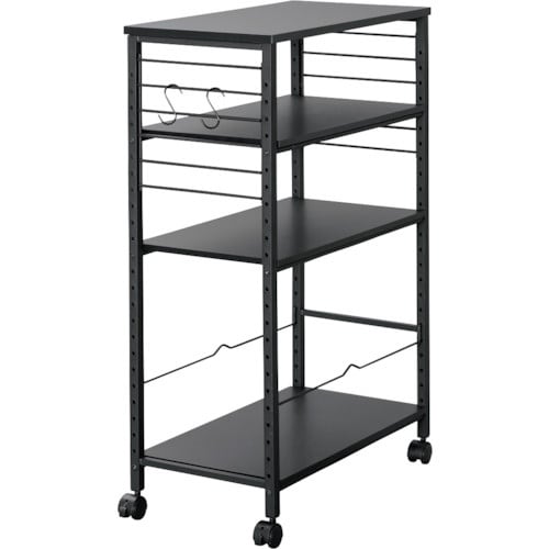 IRIS 285264 デスクサイドワゴン ブラッ