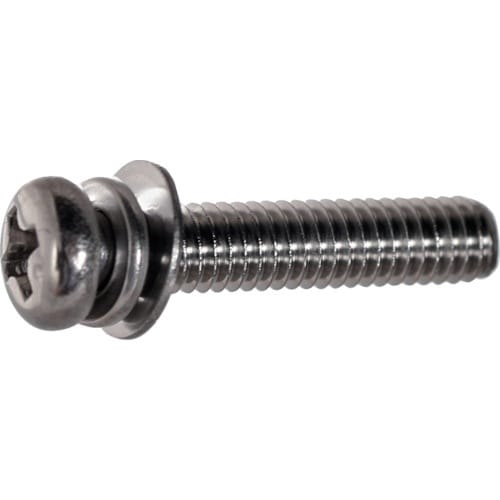 TRUSCO ナベ頭座金組込ねじ P=4 ステンレ