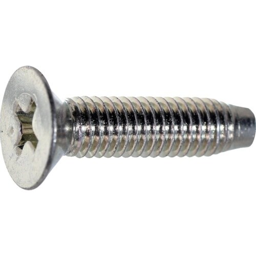 TRUSCO 皿頭タッピングねじ 三価白 3種溝付