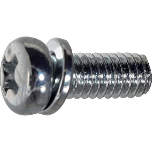 TRUSCO ナベ頭座金組込ねじ 三価白 P=2