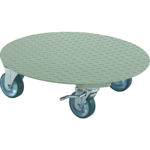 TRUSCO 円形台車 上置型 荷重300kg 台