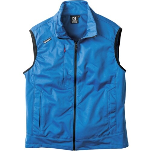 コーコス 防風ストレッチベスト ブルー 4L