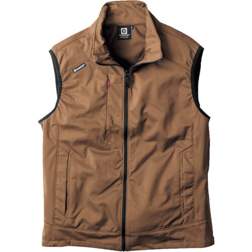 コーコス 防風ストレッチベスト キャメル SS