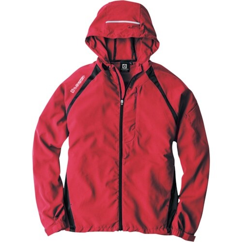 コーコス ストレッチシェルパーカー レッド L