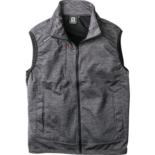 コーコス 防風ストレッチベスト グレーモク L