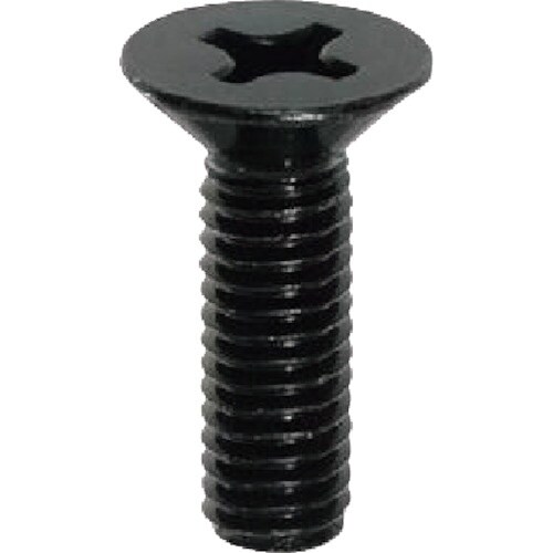 YAHATA 十字穴付皿小ねじ全ねじ 三価ブラック