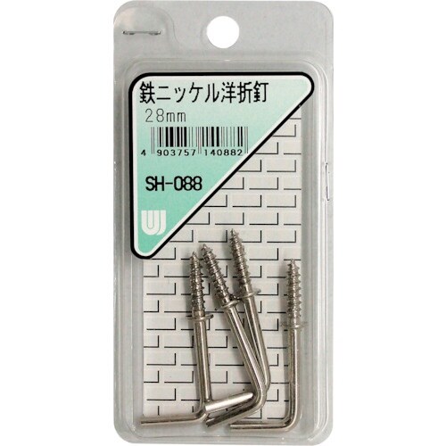 WAKI 鉄ニッケル洋折釘 SH−088 28MM