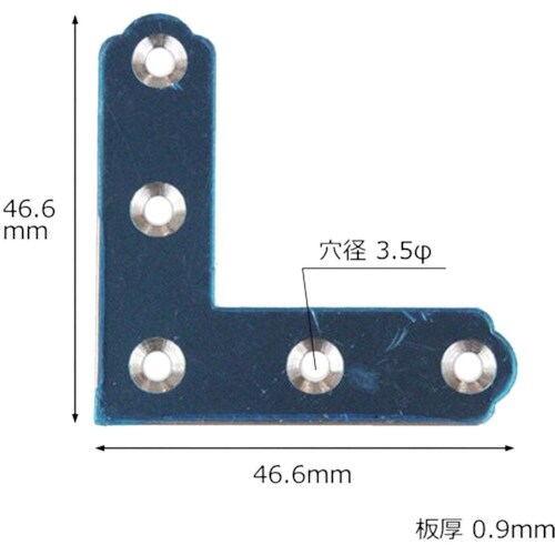 WAKI ステン隅金 平横 ML262 47MM