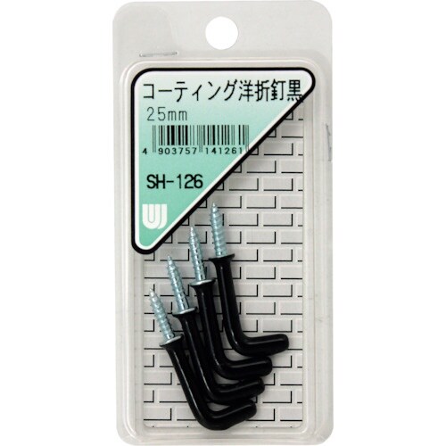 WAKI コーティング洋折釘黒 SH−126 25