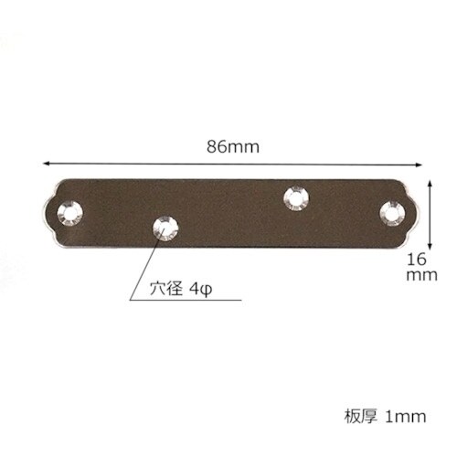 WAKI ステン隅金 一文字 ML287 86MM