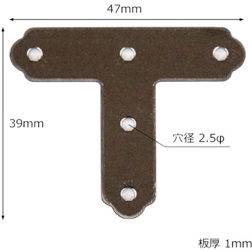 WAKI ステン隅金 T型 ML271 46MM