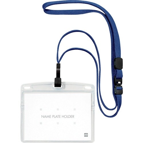OP 吊り下げ名札 フック式 ヨコ特大 10枚 青