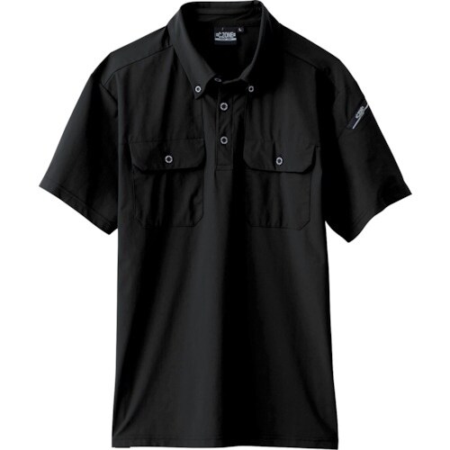 XEBEC 半袖ポロシャツ6080−90−L クロ