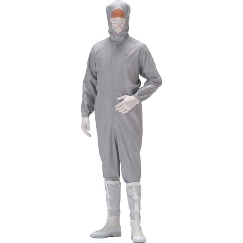 ミドリ安全 クリーンウェア フード一体静電クリーン