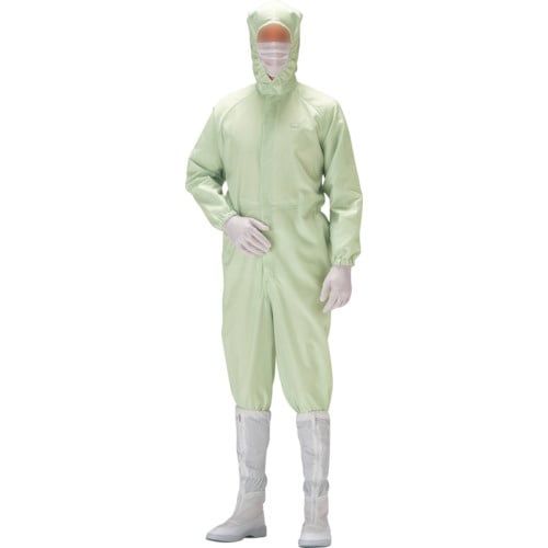 ミドリ安全 クリーンウェア フード一体静電クリーン