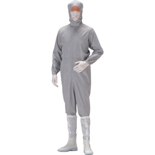 ミドリ安全 クリーンウェア フード一体静電クリーン