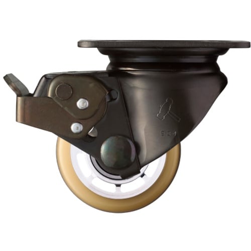 ハンマー 低床重荷重用旋回式ウレタン車輪(アルミホ