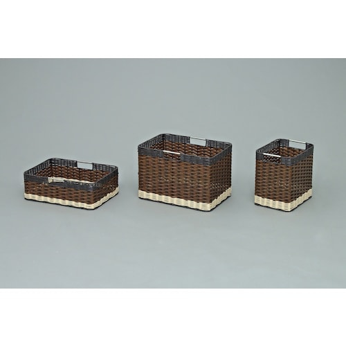 IRIS 527671 ウッディバスケット小型 ブ