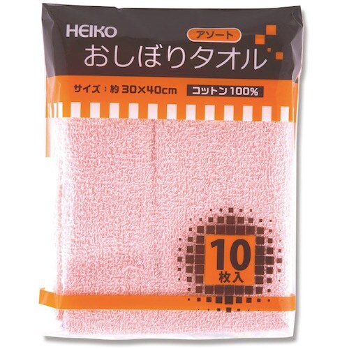 HEIKO おしぼりタオル アソート 10枚入り