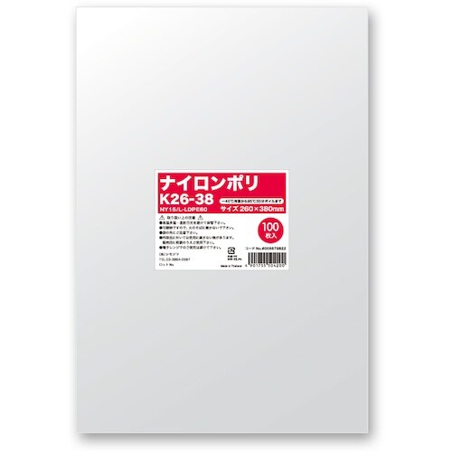 HEIKO ナイロンポリ K26−38 100枚入