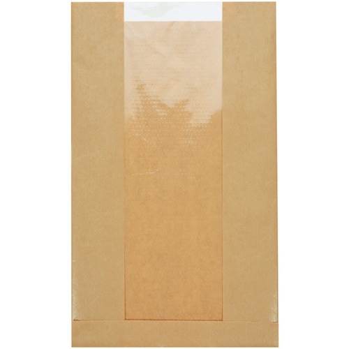 HEIKO 食品袋 窓付ガゼットパック 筋入無地ク