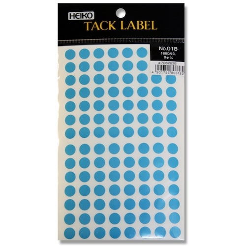 HEIKO タックラベル φ9 No.018 水色