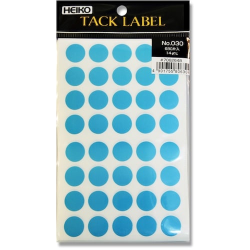 HEIKO タックラベル φ14 No.030 水