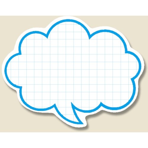 HEIKO 抜型カード フキダシ L ブルー 50