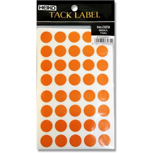 HEIKO タックラベル φ14 No.029 オ