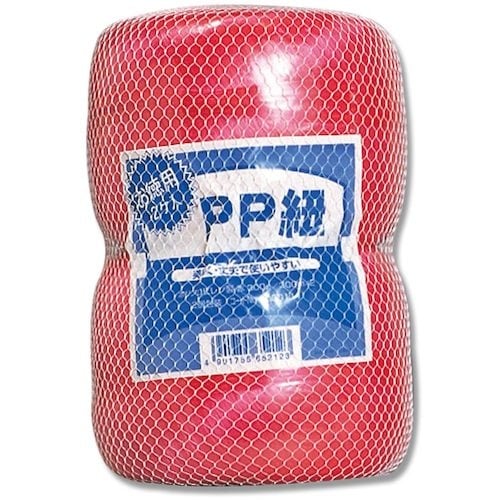 シモジマ 徳用PP紐 2巻入 300m巻 赤 2巻