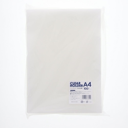 シモジマ クリアーホルダー A4 クリア 100枚