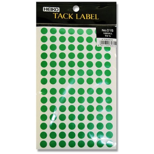 HEIKO タックラベル φ9 No.015 緑