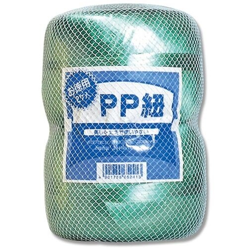 シモジマ 徳用PP紐 2巻入 300m巻 緑 2巻