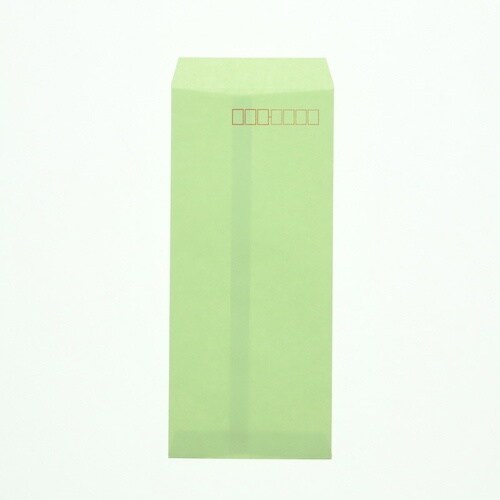 HEIKO カラー封筒 長4 枠有り ウグイス 1