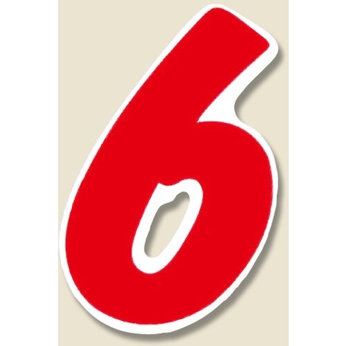 HEIKO Nナンバーセルフ M 6・9 赤 21