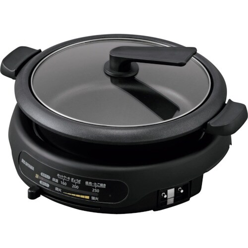 IRIS 517816グリルなべ3枚プレート 黒