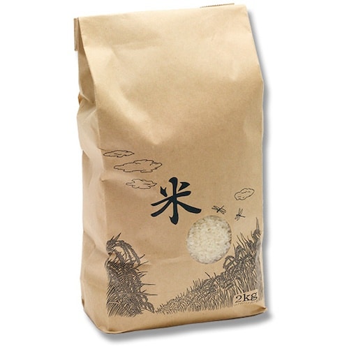 シモジマ 米袋 米柄 テープ 窓付き 1KG 20