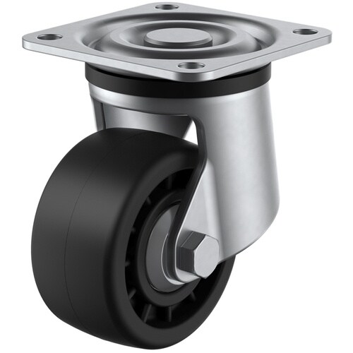 ユーエイ プレート式 自在 ステンレス低床キャスタ