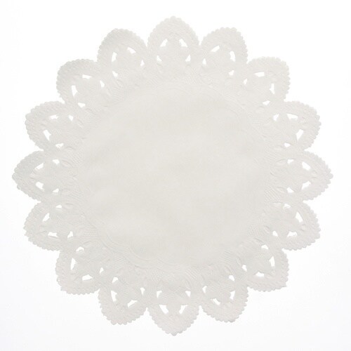 スワン レースペーパー 白 丸型 12号 100枚