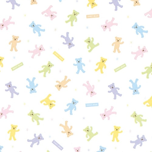 HEIKO 包装紙 パステルベア 半才 50枚入り