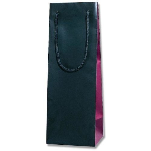 HEIKO 手提げ紙袋 ブライトバッグ LL 黒×