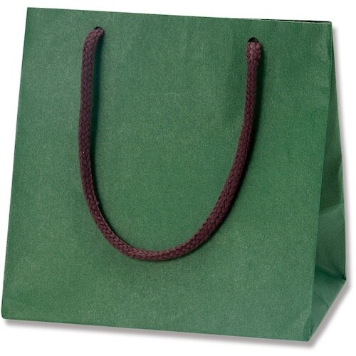 HEIKO 手提げ紙袋 カラーチャームバッグ グリ