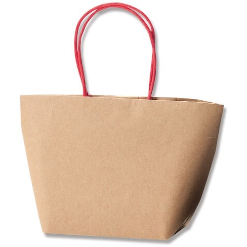 HEIKO 手提げ紙袋 プチバッグ 未晒無地 F9