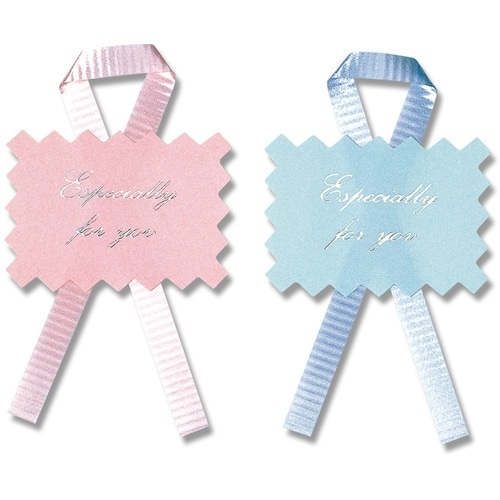 HEIKO リボン付きシール ツインカラーP&B