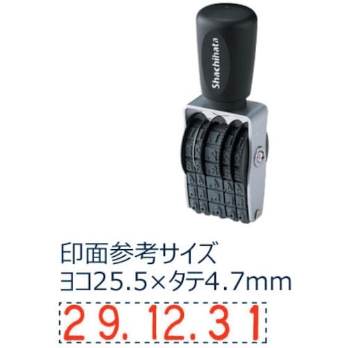 シヤチハタ タート用回転ゴム印欧文日付3号 ゴシッ
