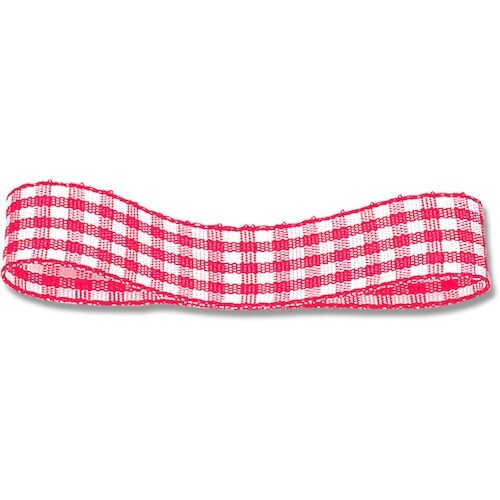 HEIKO ギンガムリボン アカ 14×30