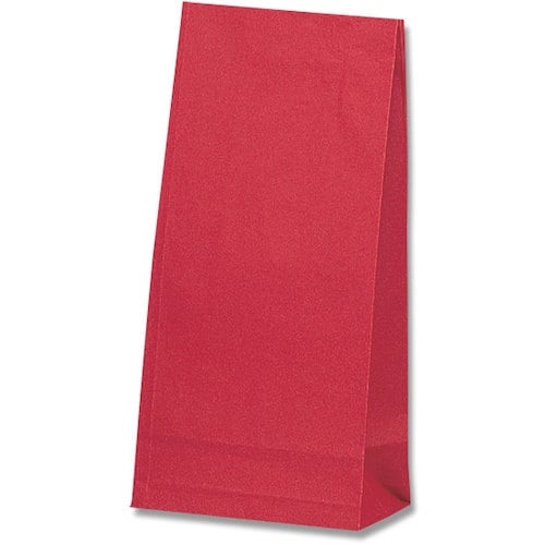 HEIKO 角底袋 未晒無地 赤 No.8 100