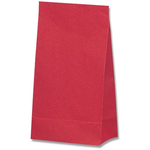 HEIKO 角底袋 未晒無地 赤 No.6 100